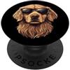 Golden Retriever Dog with Sunglasses Des Golden Retriever con occhiali da sole PopSockets PopGrip Adesivo