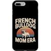 French Bulldog Lover Mom Custodia per iPhone 7 Plus/8 Plus Bulldog francese Mamma Era Retro Tramonto Amante dei cani