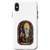 Holy Art Custodia per iPhone X/XS Nostra Signora Di Lourdes Mariano Cattolico Gotico Mosaico Icona Arte
