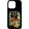 Halloween Vintage Spooky Retro Film Post Custodia per iPhone 15 Pro Max Ritorno di Vampurr | B-Movie divertente gatto vampiro horror anni '80