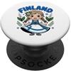 Finland Cultural and Heritage Designs Carino ragazza finlandese in abito tradizionale folk per bambini PopSockets PopGrip Adesivo
