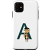 Timowo Studio Custodia per iPhone 11 Giraffa Diploma Lettera A Alfabeto Animale