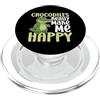 Funny Crocodile Hunter Costume Adult Des I coccodrilli mi rendono felice Tu non sei così divertente coccodrillo PopSockets PopGrip per MagSafe