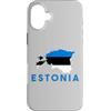 Estonian Flag Heritage Clothing & Gifts Custodia per iPhone 16 Plus Estonian Flag Patriotic Eesti Uomini Donne Bambini Estonia