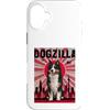 Bernese Mountain Puppy Lover PS Custodia per iPhone 16 Plus Divertente Retro Giapponese Dogzilla Bernese Mountain Dog Amante