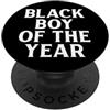 Fun Black Boy Of The Year Statement Tops Ragazzo nero dell'anno | Divertente scherzo bavaglio PopSockets PopGrip Adesivo
