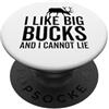 Fraxoweb Mi piacciono i Big Bucks e non posso mentire cacciatore di cervi PopSockets PopGrip Adesivo