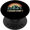 Cousin Camp Matching Camping Outfits Cugino Crew 2026 Camp Crew Vacanze estive in famiglia PopSockets PopGrip Adesivo
