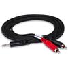 Hosa CMR-210, Stereo Breakout, 3.5 mm TRS to Dual RCA, 10 ft