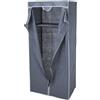 WELL HOME MOBILIARIO & DECORACIÓN Well Home Armadio in Tela di colore grigio scuro 75x46x160 cm ideale per l'organizzazione
