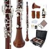 YoungMonic Clarinetto in Legno di Palissandro Sib con Chiavi in Argento Placcato, Custodia Rigida e Kit di Cura con Tono Ricco - Opzione Economica per Principianti e Studenti Intermedi, Ottimale per