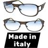 EXALT CYCLE occhiali da sole uomo donna metallo made in italy Exsand lente blu