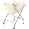 ELYKEN Carrello portabiancheria con ruote, altezza 82 cm, cesto portabiancheria con fodera rimovibile, robusto telaio in metallo con 4 ruote e 2 freni ETHLC04M1