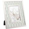 Maturi Cornice per foto in acciaio inox con design a foglia di palma, 6 x 4/15 x 10 cm
