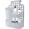 Blue Canyon Organizer per Anta dell'Armadio, Cestino Singolo, in plastica, Senza Trapano, mensola da Bagno in plastica, antiruggine, Accessorio per Doccia per organizzare Il Bagno, Organizer per Cestino Doccia
