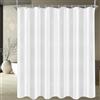Lerores Tenda per doccia 240x160 cm, bianco puro, bordo pesante, resistente alla muffa, tessuto impermeabile, lavabile, in poliestere, tende da bagno per bagno, vasca da bagno con 16 anelli per tenda