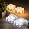 GIGALUMI Confezione da 4 luci solari in PVC mattoni da giardino all'aperto, 2 colori di illuminazione, luci solari ornamenti da giardino per esterni, impermeabili, per sentieri, prati, laghetti, patio