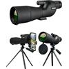 TOWEAR Cannocchiale monoculare telescopio ad alta ingrandimento HD 25-75x60 moltiplicatore variabile Low Light visione notturna per tiro bersaglio caccia birdwatching selvaggio paesaggio