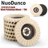 NuoDunco NunDunco 3/4/4.5/5 pollici Ruota per lucidatura in lana Feltro di lana Accessori per smerigliatrice Disco abrasivo per metallo Vetro Ceramica Lucidatura1pz