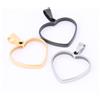 onwear 10 pezzi in acciaio inossidabile placcato oro nero aperto cuore lunetta Charms fai da te ciondolo cornice spazi vuoti per la creazione di gioielli collana in resina