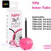 NONE Camera d'aria ultraleggera NPY 1 pz 28g in TPU per bici da strada 700x18 25 28 32, valvola francese da 45mm/65mm/85mm di lunghezza