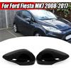 Rhyming Sostituzione della copertura dello specchietto retrovisore per Ford Fiesta MK7 2009 2010-2016 2017 Nero/Modello in carbonio Tappo specchietto laterale Accessori auto