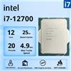 Intel Processore Intel Core i7-12700 CPU LGA 1700 a 12 core, ma senza dissipatore