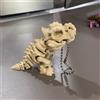 NONE Modello di scheletro di Tyrannosaurus Rex stampato in 3D - Articolazioni rotanti, decorazione e giocattolo antistress, regalo di dinosauro per compleanni dei bambini, portachiavi