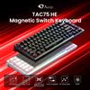 AKKO Tastiera Meccanica Gaming Akko TAC75 HE 75% con Switch Magnetici Rapid Trigger 0.005mm, ARGB, Polling Rate 8K, Cablata per Esports