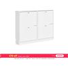 SoBuy FSR216-W Scarpiera ultra stretta da 18 cm, adatta per scarpe grandi fino alla taglia EU 47, scarpiera stretta per ingressi, corridoi, piccoli appartamenti, salvaspazio, 105 × 18 × 78 cm