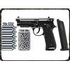 NONE Pistola Airsoft Beretta 92 CO2, calibro 6mm, 1500 pallini, 10 cartucce CO2, pistola interamente in metallo, per tiro sportivo all'aperto, giocattolo per adulti