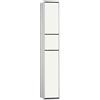 Emco Asis 150-Modulo WC degli Ospiti, Porta Carta igienica, pattumiera e portascopino, con Funzione Push to Open, Bianco optiwhite, Metallo, Modulo Armadio a Incasso