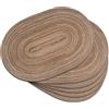 Noctiflorous Set di 6 tovagliette ovali intrecciate rotonde 30 x 45 cm, per tavoli da pranzo in tessuto naturale, resistenti al calore, set di 6 (ovale marrone)