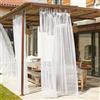 LOJI HOME MAISON - Tenda zanzariera con laccetti, in poliestere, 140 x 280 cm, colore: Bianco