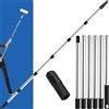 4BAOHUI Asta estensibile per rullo da pittura 2,4 m, asta telescopica in acciaio inossidabile leggera a 6 segmenti, asta estensibile con adattatore affusolato, asta estensibile per rullo per strumenti di