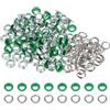 QUARKZMAN 100 Set Kit Occhielli in Metallo 6mm 1/4 Occhiello per Teloni Piccolo con Foro Rondelle per Scrapbooking Scarpe Abbigliamento Pelle Tela, Verde