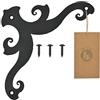MORIA DESIGN MoriaDesign Persiane decorative ad angolo, 200 x 200 x 2 mm, in ferro battuto, colore nero opaco, guarnizione angolare rustica per cancelli in legno e cancelli da giardino