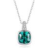 HeyMeili Collana Donna Argento 925 Collana Ciondolo Pietra Portafortuna con Smeraldo Natale Compleanno Gioielli Regalo per Ragazze Madre Sorella Figlia