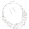 FULU AUTUMN Collana di perle a strati multifilo collane girocollo di perle per le donne gioielli con perline per feste di nozze, Perla, Perle sintetiche
