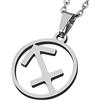 ZENSE - Collana zodiaco Sagittario da uomo ZP0242, diametro 2 cm, con catena