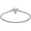 PANDORA Disney Princess PANDORA Moments Heart Snake Chain Braccialetto, Taglia 20