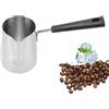 Leopacat Caffettiera Turca,Caffè Scaldaburro Mini Pentola Riscaldamento del Espresso In Acciaio Inossidabile Con Beccuccio per Cucinare, Scalda Cioccolato, Sciogliere Burro Bar Latte Art 1000ml