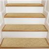ADUODAO Tappetini autoadesivi per scale, resistenti, in legno, per interni, lavabili in lavatrice, per casa, animali domestici, bambini e anziani (76 x 20 cm, 4 pezzi, cammello)