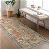 BEIMO Tappeto Vintage a Rombi Rosso-Blu 80x150 cm - Ultra Morbido con Base Antiscivolo, Spessore 0,6 cm, Lavabile in Lavatrice - Perfetto per Studio, Camera Singola, Balcone, Bagno e Aree Piccole