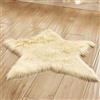 GUOCU Tappeto Pelo Lungo a Forma a Stella,Antiscivolo Moquette Peluche per Soggiorno Tappeto Peloso Pelliccia Sintetica Tappetino Porta Piede Pad Tappeti Camera da Letto Divano Decorazione Giallo 60CM