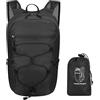 Hnonoxy Zaino Pieghevole e Ultraleggero 15L Impermeabile, Multifunzione per Escursionismo Unisex con Borsa di Stoccaggio, per Campeggio, Viaggi, Bicicletta, Nero