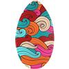 PciDinFo Skimboard Tavola da Sabbia Tavola da Spiaggia Tavola da Scivolamento Tavola da Legno Multistrato Struttura Robusta Bordo Sicuro Adatta a, Onde Colorate