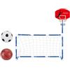 KIOALXZ Canestro da basket e rete da calcio, giocattoli versatili per incoraggiare il gioco attivo e le abilità sportive. Realizzato in ABS di qualità, liscio e arrotondato per