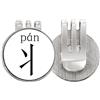 no/no carattere cinese compnt pan Golf Ball Marker Hat Cap Clip smalto magnetico