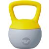 SPORTNOW Kettlebell 10 kg manubrio con impugnatura antiscivolo per allenamento cardio, grigio e giallo